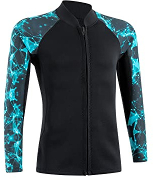 YDQUANI Combinaison de plongée 2 mm - Veste Thermique à Manches Longues - pour Homme et Femme - en Eau Libre - Natation en apnée - Surf