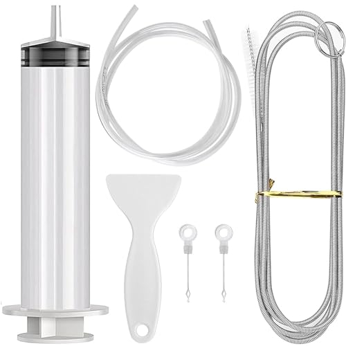 Fridge Cleaning Kit, 6 Pcs Fridge Drain Hole Cleaning Tool, Fridge Cleaning Syringe, Fridge Cleaner Pipe, Drain Pipe Cleaning Brush, Ice Shovel, Kitchen Drain Hole Remover