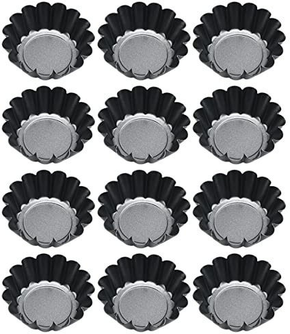 Ciieeo 12piezas Moldes Para Hornear Tartaletas De Huevo Moldes Para Pasteles De Inoxidable Herramientas Para Hornear Tartas Para Cupcakes Para Fiestas