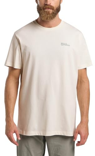 Jack Wolfskin Herren Essential M T-Shirt, Cotton White, S EU