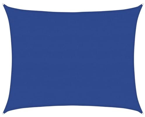 vidaXL Sonnensegel, UV Schutz Sonnenschutz für Terrasse Balkon Garten, Windschutz Wetterschutz Rechteckig, Sonnendach, 160g/m² Blau 6x7m HDPE