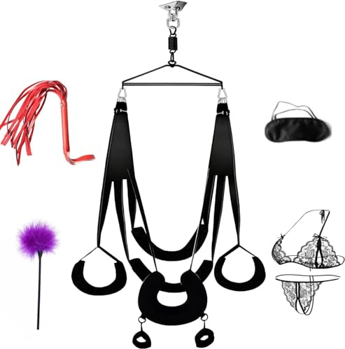 Sex Swing Ceiling Swing for Bedroom, Sex Toys BDSM Bondage Restraints Sex Furnitures for Adults Couples Hanging Swing Sling Couple Adults BDSM Straps Sex Pillows Sex Seat Sweatshirt E32