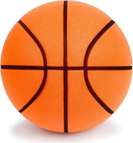 HUALEI-V 2026 Nueva pelota de baloncesto silenciosa tamaño 7, pelota de baloncesto silenciosa de espuma suave para regate, sin ruido, pelota de baloncesto de entrenamiento para interiores de 24 cm