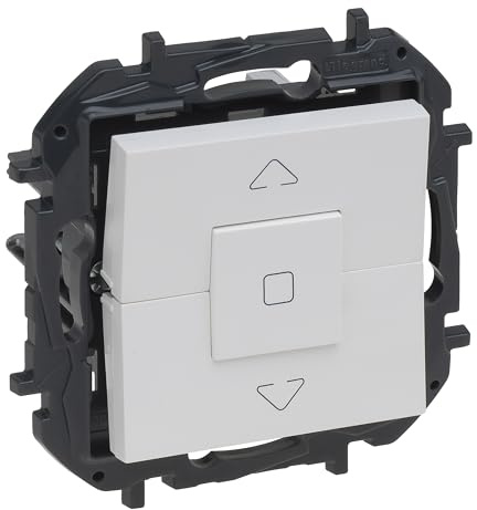 LEGRAND Interruptor para Persianas 6AX para instalación empotrada, Gama Niloé Step, Color Blanco, 398244B