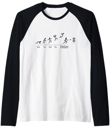 Disc-Golf-Player Disc-Golfing Game Weekend Disc-Golf Maglia con Maniche Raglan