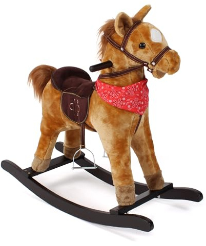 Bayer Chic 2000 - Cavallo a dondolo da cowboy, marrone