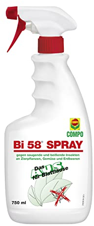 COMPO Bi 58 Spray gegen saugende und beißende Insekten an Zierpflanzen, Gemüse und Erdbeeren, 750 ml