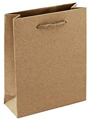 Clairefontaine 28800-5C - kleine Geschenktüte 13x5x16 cm, 1 Stück, Naturbraun