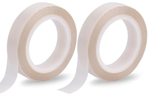 NQEUEPN 2 Rolls 0.51inx32.81ft PTFE Low Friction Tapes, Drawer Slide Glide Tape Abrasion Squeak Resistant Surface Protection Tape for Wood Drawer Cabinet Curtain Furniture(White)