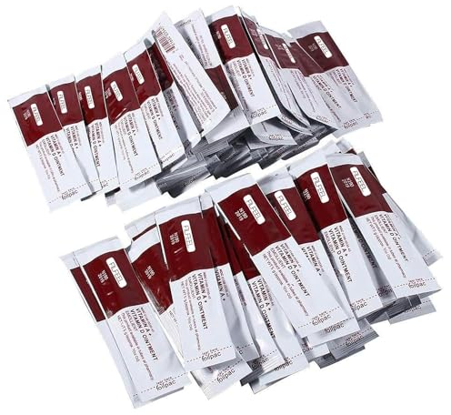 Fougera Baume Après-tatouage Naturel - Soin Avant, Pendant et Après Tatouage, Crème Hydratante et Réparatrice avec Vitamines A et D - Lot de 100 Pommades pour Cicatrisation et Maquillage Permanent