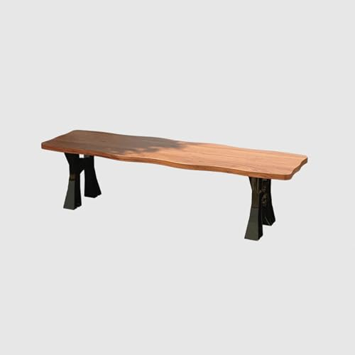 MMOU Gartenbank Holz Metall Parkbank Wetterfest Sitzbank Eisenbank Ruhebank Retro-Stil Gartenmöbel Bank Garten Park Balkon Innenhof Sitzgelegenheiten (Size : 150 * 39 * 43cm)