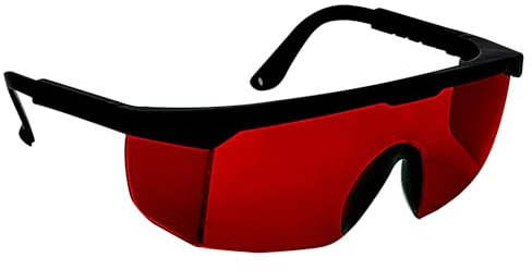 Lunettes de Protection pour Épilation au Laser et Lumière Pulsée, Lunettes de Sécurité Laser UV Équipement De Beauté Lunettes Anti-éblouissement pour Travail Laser Élimination Tatouage (Rouge)