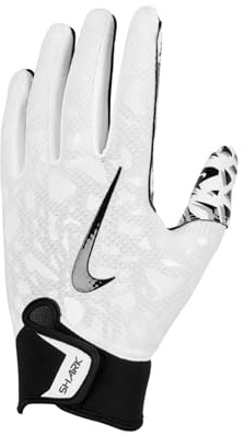 NIKE Shark 2.0 FG Gants de football américain pour enfant White/White/Black M
