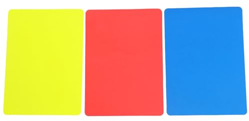 Carte gialle da calcio, set professionale da 3 pezzi, carte decisionali arbitrali, per arbitrato sportivo, attrezzatura di controllo delle partite, per donne e uomini