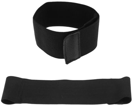 FUNOMOCYA 2 Pièces Sangle de Rallonge Réglable et Réutilisable en Eva pour Poche de Glace Noire, Adaptée pour Cheville et Genou, pour Sport et Récupération