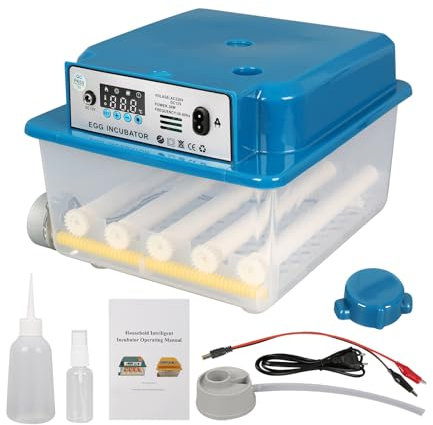 Brutmaschine Vollautomatisch,12-16 Eier Inkubator Geflügeleier Brutmaschine mit automatischem Rotationssystem, Inkubator hühner mit Feuchtigkeitsüberwachung und Temperaturkontrolle