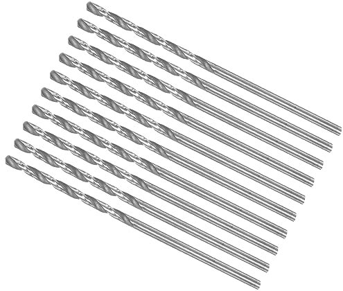 CoCud Micro Taladro Brocas, 1,75mm Diámetro 52mm Total Longitud, 6542 Alta Velocidad Acero Totalmente Rectificado Brocas Helicoidales - para Cobre Metal Madera, 10uds