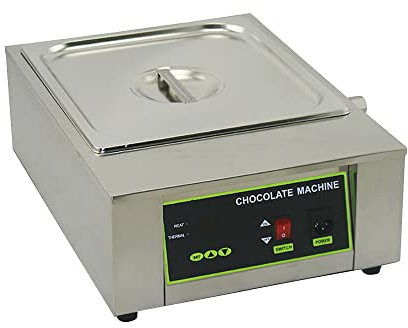 1 tanque/8KG Fundador de chocolate Fundador de chocolate eléctrico 1000W 220V acero inoxidable Fundador de chocolate templado para restaurantes occidentales fábricas de alimentos de ocio