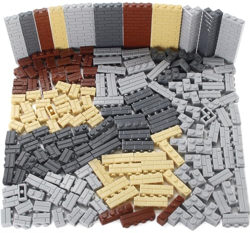 Feleph 260 pièces Ensemble de Briques de maçonnerie Blocs de Construction Multicolores pour Murs MOC Pièces et Morceaux Divers Ensemble de Jouets en Vrac Compatible avec Les Grandes Marques