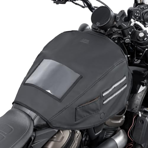 KEMIMOTO Motorcycle Fuel Tank Bag Cover Dustproof Fuel Gas Pad Cover Protector with Strong Retention Compatible with Touring Softail