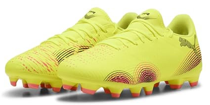 PUMA Unisex Future 8 Play FG/AG Fussballschuh, Yellow ALERT Black-Sun Struck, 39 EU