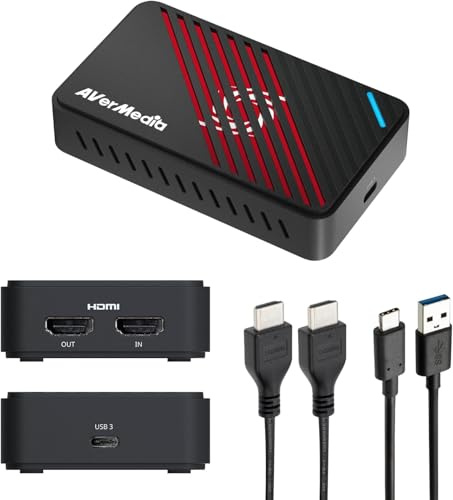 AVerMedia 4K HDMI Capture Card für Streaming, PS5, Xbox, Nintendo Switch, PC, USB 3.2 Game Capture Gerät für Twitch, OBS, YouTube, Discord, Low-Latency-Aufnahmen, GC553Pro Live Gamer Ultra S