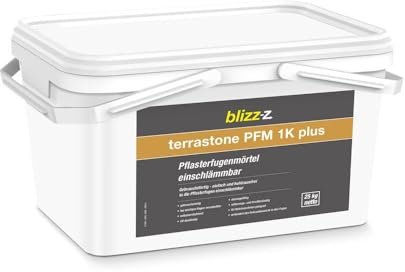 blizz-z terrastone PFM 1K plus GaLa Pflasterfugenmörtel einschlämmbar (steingrau) 25 kg | für Terrassen, Gartenwege | Made in Germany
