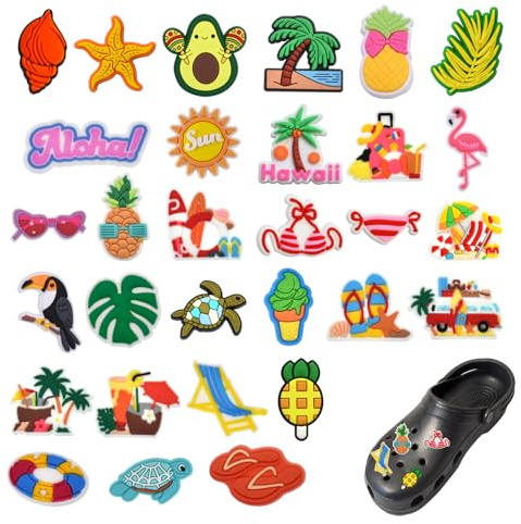 30 Stück Schuhanstecker Pins Anstecker Für Crocs Jibbitz, PVC Schuh Anhänger für Clogs, Schuh Charms Schuhanhänger Karikatur Zubehör Für Clog DIY Dekorationen, Kinder Party Geschenke