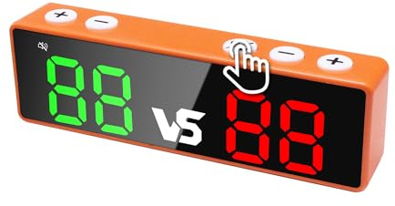 Portable Electronic Scoreboard with Buzzer-Wireless Digital Scoreboard, Realtime Dual-Scoring Display 0-99 for Table Tennis, Snooker, Squash Ball, Air Hockey, Basketball, Volleyball(Battery Powered )