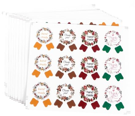 BESTonZON 10pcs Lip Gloss Tube Labels Self-Adhesive DIY Stickers for Lip Balm Tubes with Cute Round Design for Cosmetic Labeling