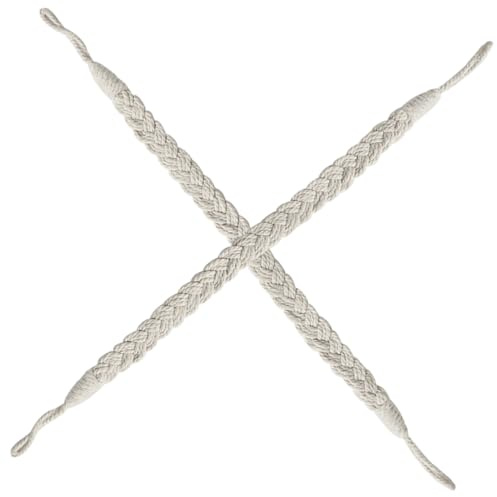 TOPPERFUN 2 Alzapaños Tejidos para Cortinas de Cuerda Beige, Accesorios Decorativos y Fijadores Elegantes para Cortinas del Hogar, Paquete de 2 Unidades