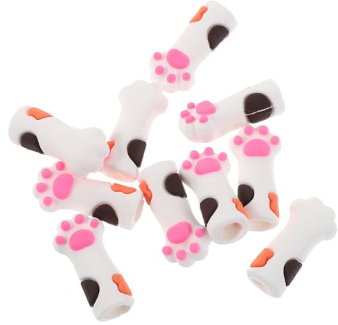 SUPVOX Compatibilidad 10 Fundas Protectoras de Silicona Forma de Pata de Gato Diseño Antideslizante para Pinzas y Tijeras para Rutina de Cuidado de Uñas