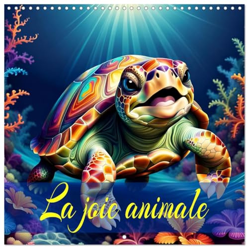 La joie animale (Calendrier mural carré 2026 30x30 cm) Calendrier double avec une page pour vos prises de notes: Un régal pour les yeux, coloré et animalier, généré par l'IA.