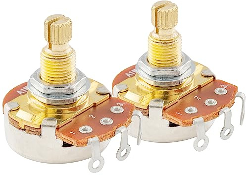 Musiclily Pro A1Meg Metric Coarse 18-Spline Split Shaft Potentiometers 2Pcs