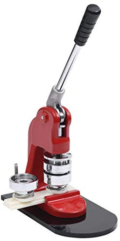 vidaXL Buttonmaschine mit Kreisschneider Handgriff Matrizen Buttonpresse Button Badge Maker Maschine Badgemaker Knopfmachermaschine 58mm