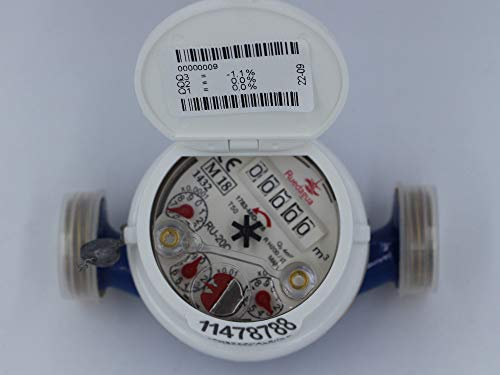 Contador de Agua Roscas 1-1 con adaptador a 3/4 Longitud 115 MM