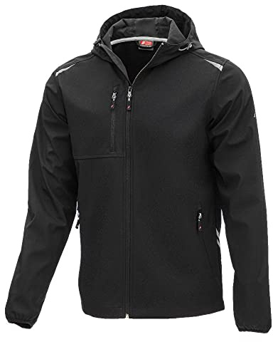 Nitras MOTION TEX LIGHT 7195 arbetsvindjacka – regnjacka av softshell – utomhusjacka för arbete – svart, M