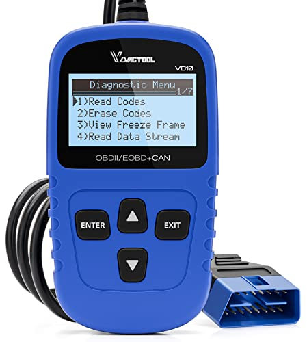 OBD2 Code Reader, VDIAGTOOL VD10 OBD2 Scanner Engine Fault EOBD Scanner for Turn Off CEL with Live Data/Freeze Frame/I/M Readiness for All OBDII Protocol Cars, 2025 New Version Car Diagnostic Tool