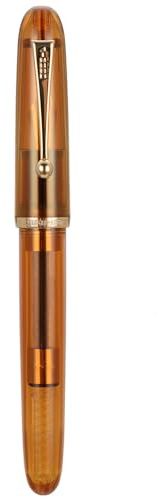 Jinhao 9016 Füllfederhalter, feine Spitze, Dadao Serie, Transparent, Amble Acryl Herzschlag Feder mit großem Konverter zum Schreiben