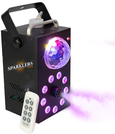 Máquina de humo de 700 W, efecto Astro y 9 LED, potencia de 700 vatios, muy buen caudal – Tiempo de calentamiento rápido – Depósito de 15 cm – Fácil de transportar, ideal para DJ (1 máquina)