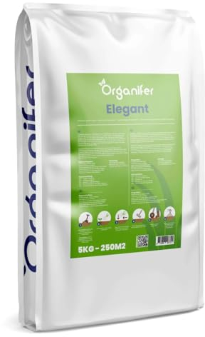 Graines De Gazon D'Ombre (5 Kg/250 M2) - Gazon - Germination Rapide - Certifié Nak - Très Haute Tolérance À L'Ombre Et À La Sécheresse - Organifer