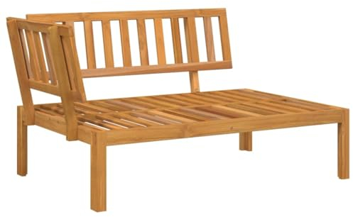vidaXL Garten Ecksofa, Palettensofa für Garten Terrasse Innenhof, Modular Gartensofa mit Latten-Design, Gartenmöbel, Massivholz Akazie
