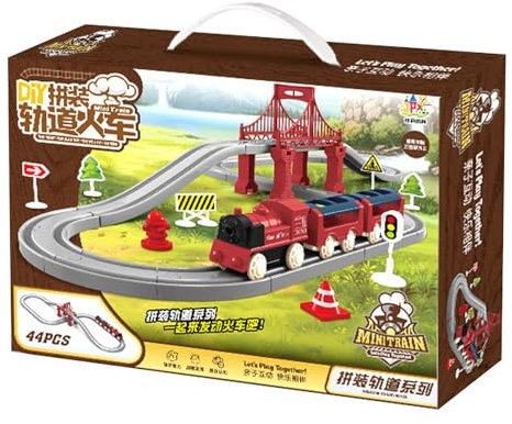 Spielzeugeisenbahn-Sets, Kindereisenbahn-Set | Modelleisenbahn-Set - Eisenbahnbausätze mit Lokomotive, Waggons und Gleisen, Vorschul-Lernaktivitäten für und Mädchen ab 3 Monaten