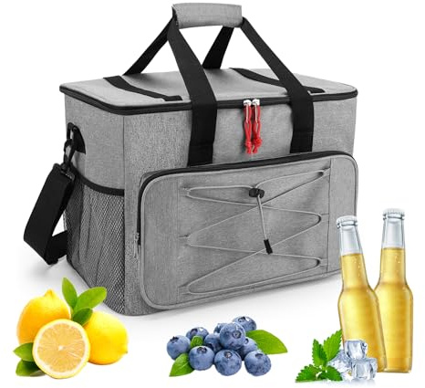 Zikenis Bolsa Termica Porta Alimentos 20l, Nevera Portatil Bolsa para Comida e Bebida, Antiderrames, Impermeable, Tela Oxford, Plegable Bolsa Nevera, para Acampada, Picnics, Transporte de Alimentos