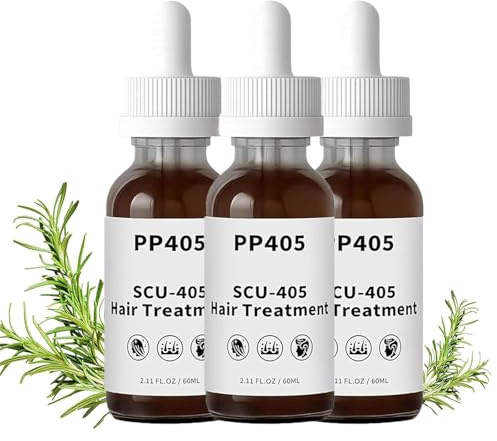 PP405 Tratamiento Capilar, SCU-405, Aceite para el Crecimiento Capilar, Sérum Anticaída, Nutre el Cuero Cabelludo, Rápida Absorción y No Graso, 60 ml (3PCS)