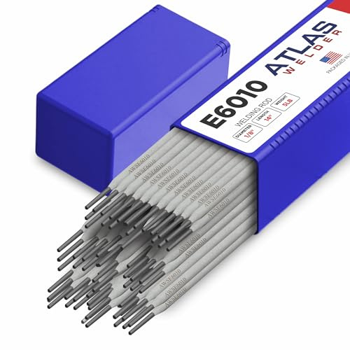 ATLASWELDER E6010 1/8 5LB Welding Rod Carbon Steel Stick Welding for All Position
