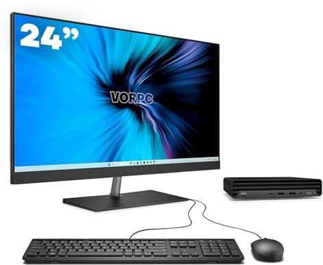 HP Mini PC ProDesk 400 G6 / i5-10500T / 8GB DDR4 256GB M.2 SATA Windows 11 con Monitor 24 Teclado y Raton USB (Reacondicionado)