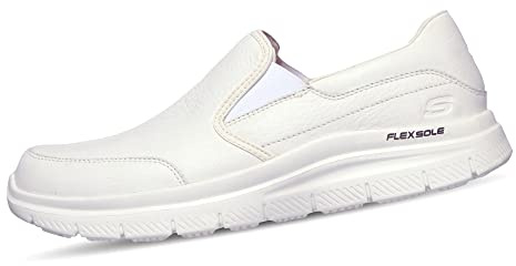 Skechers 77071EC WHT Hombre Zapatos para servicio de alimentos, White, 48.5 EU