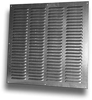 K-TECH-PRO Kiemenblech Lüftungsgitter Wetterschutzgitter Metall verzinkt Größe 400x400mm