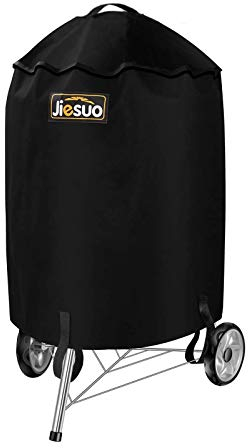 JIESUO 57CM BBQ Cover for Charcoal Kettle, Premium BBQ Cover, Heavy Duty Waterproof Grill Covers